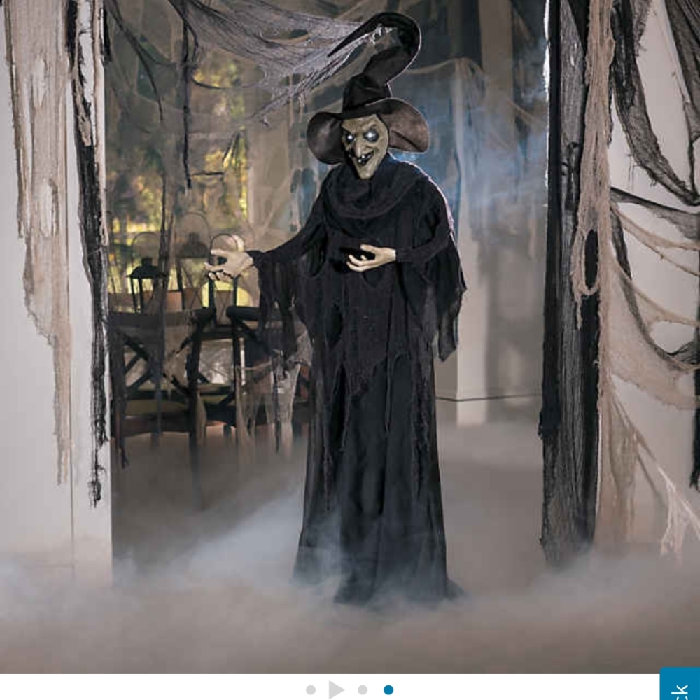 6' Light-Up Standing Witch Halloween Decoration